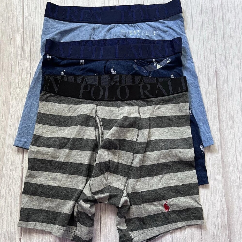 Assorted 3-Pack Stretch Cotton Blend Boxer Briefs Polo Ralph Lauren Size S